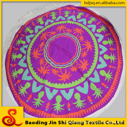 Wholesale 2016 hot selling custom round beach towel